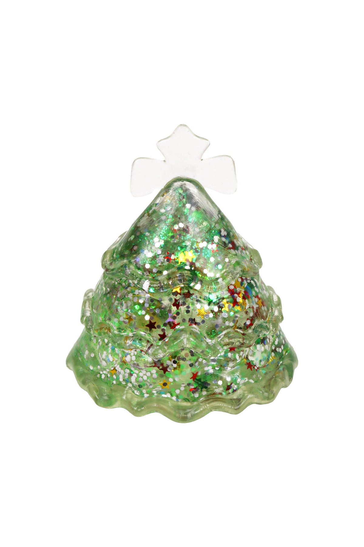 Christmas Tree Glittery Maltose Filled TPR Squishy