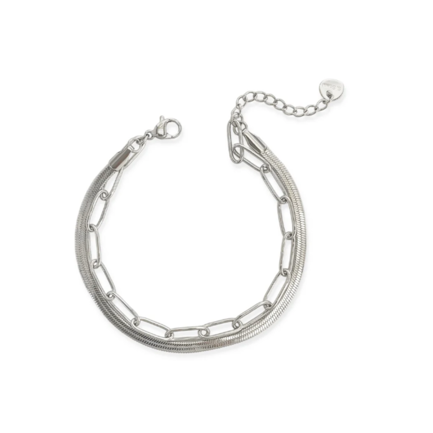 Clip & Bone Bracelet Silver