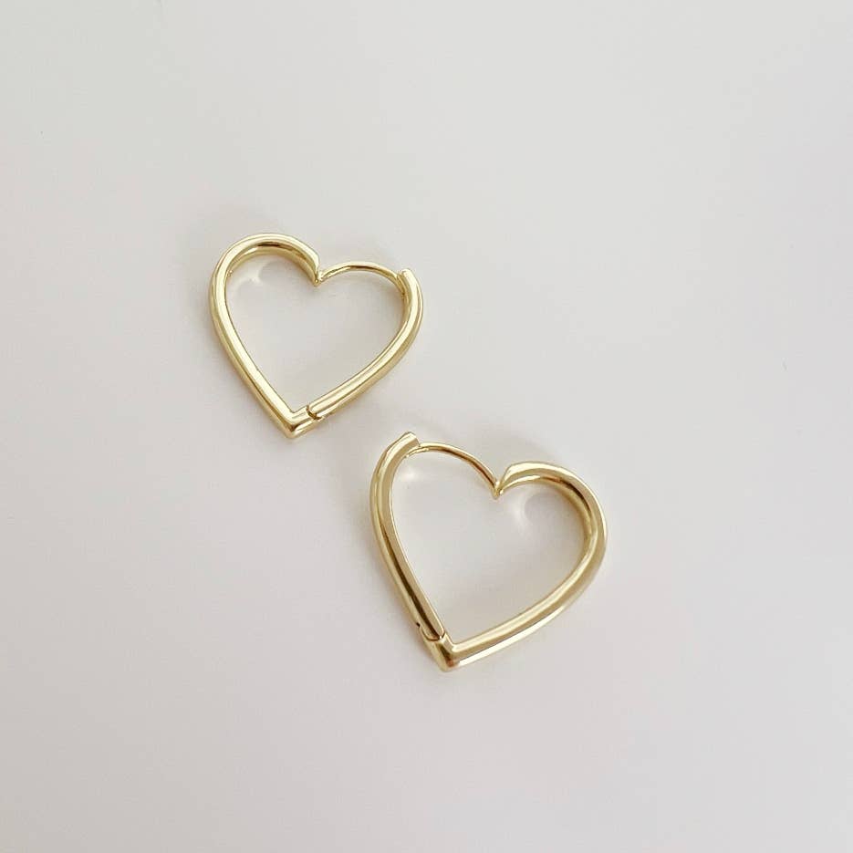 Heart Hoops Earrings
