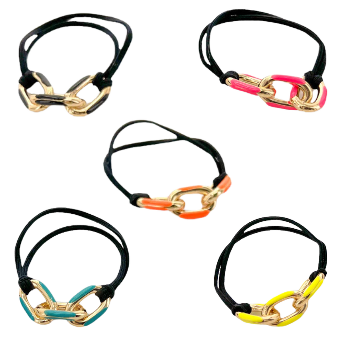 Neon Enamel Hair Tie