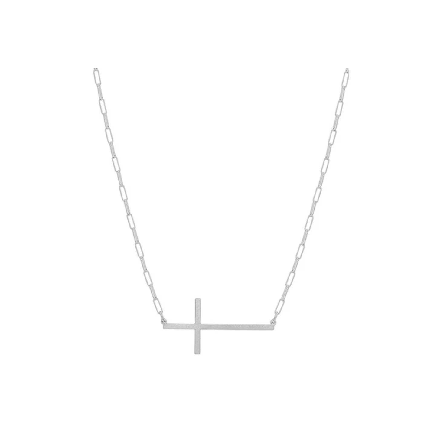 Cross Paperclip Necklace