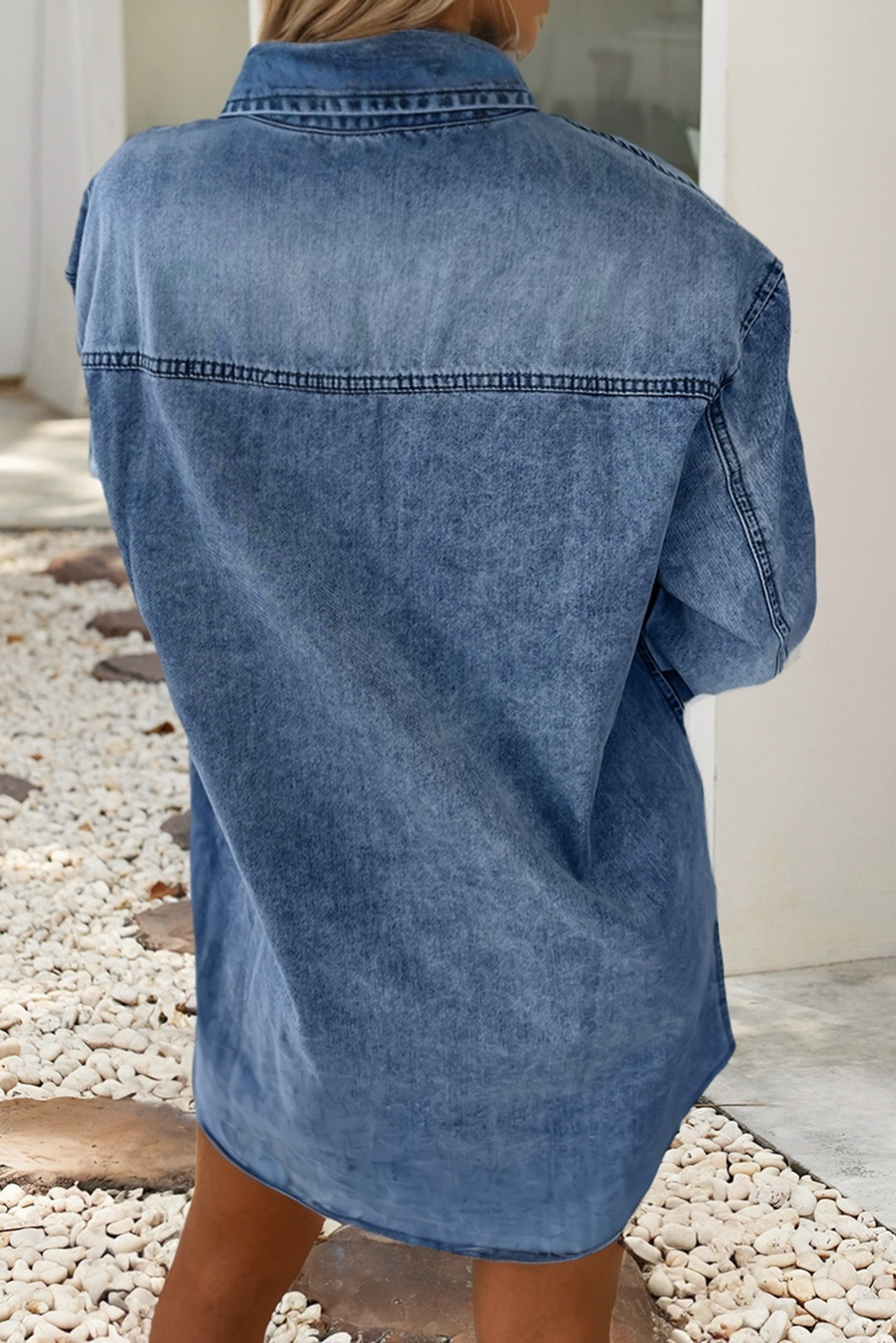 Denim Loose Shirt Dress