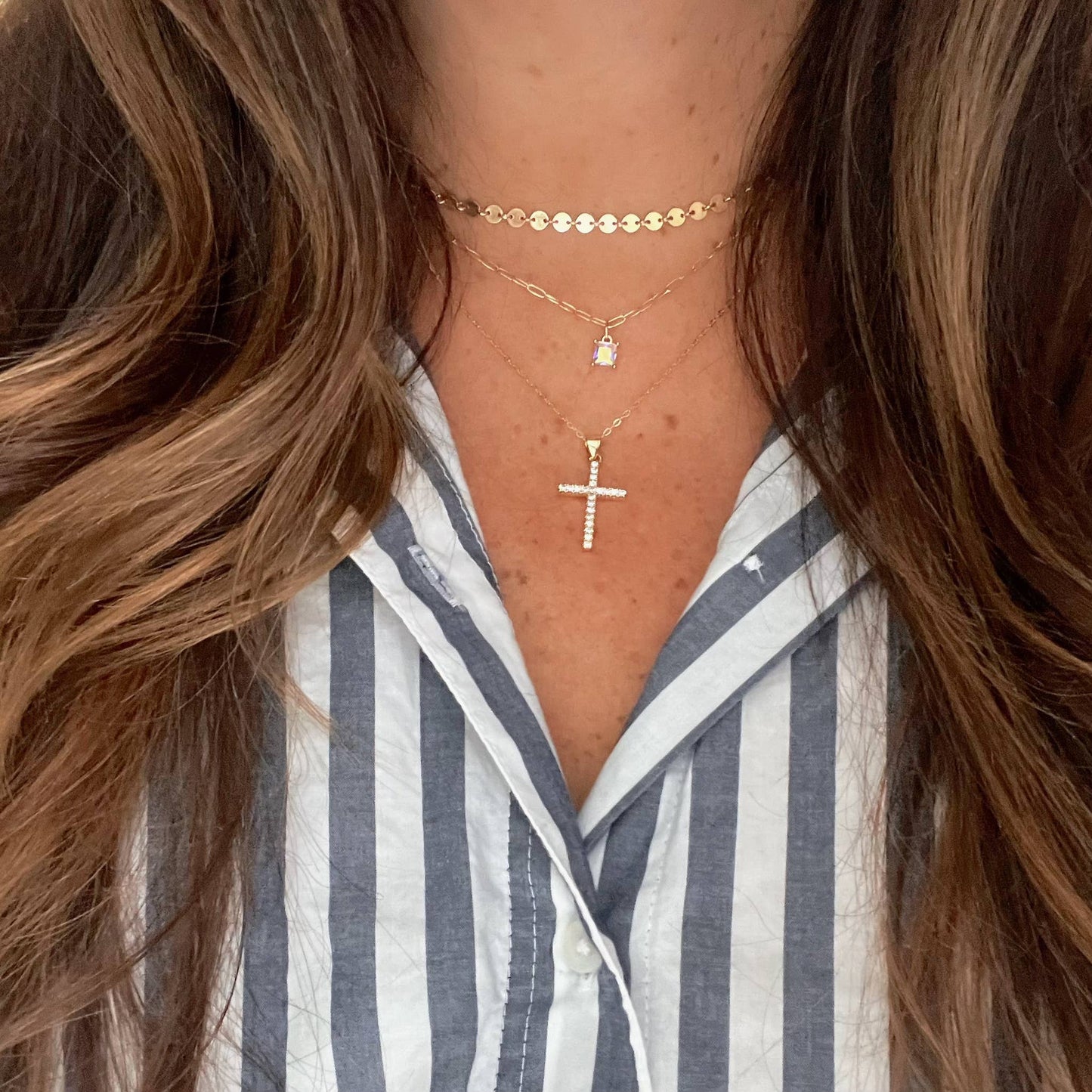 Cross Necklace Gold Filled