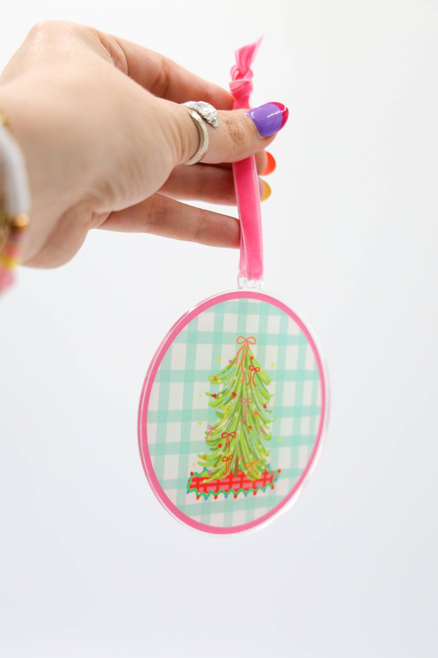 Bow Christmas Tree Acrylic Ornament