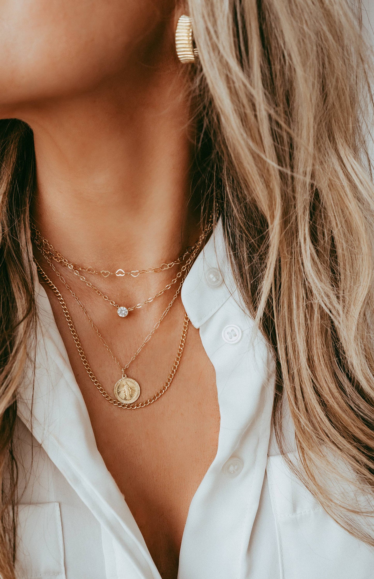 Sweetheart Heart Layering Necklace