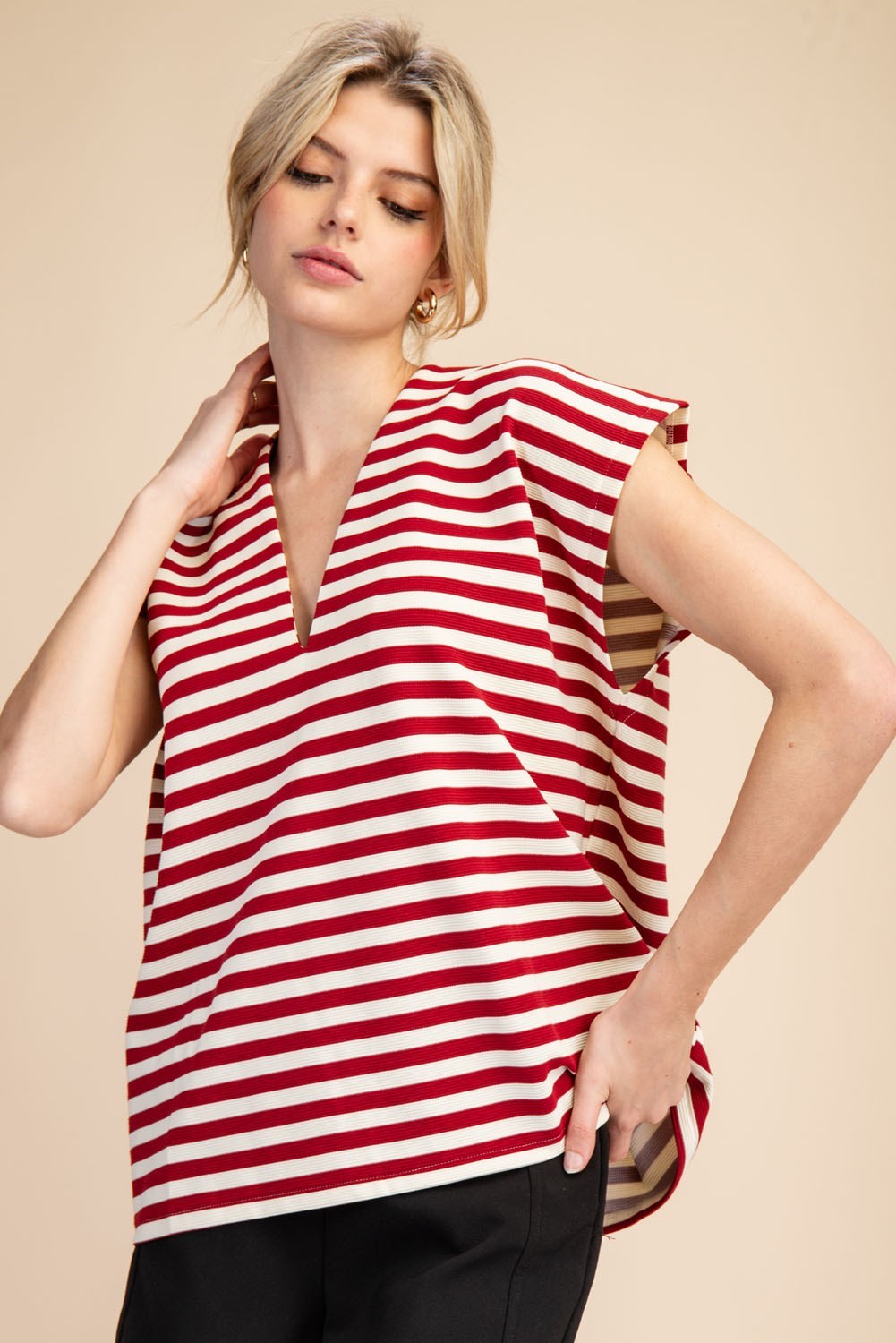 Scarlet Stripes Top