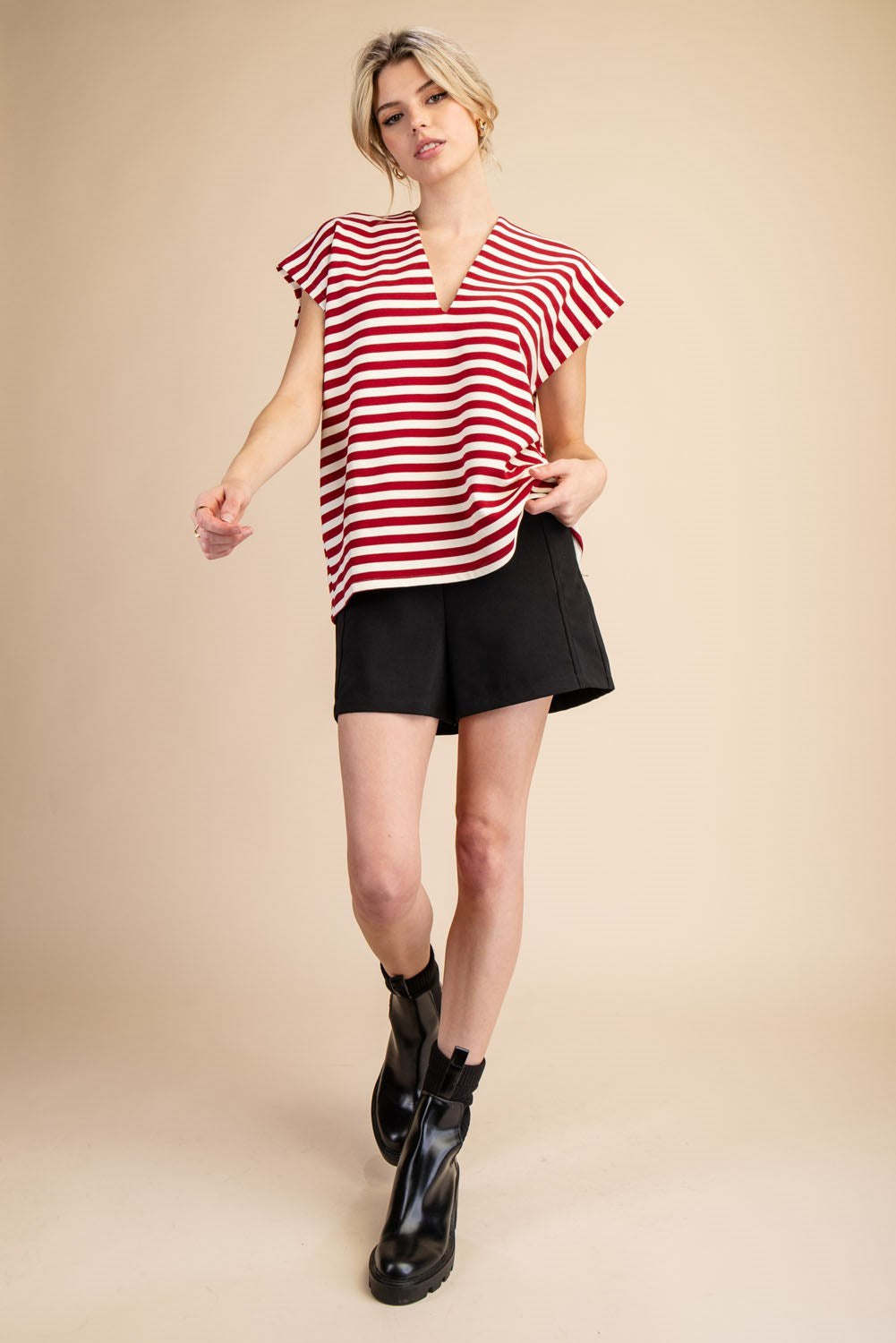 Scarlet Stripes Top