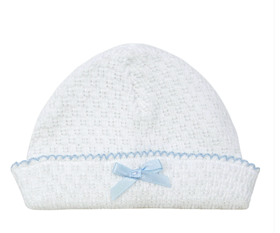Blue and White Beanie