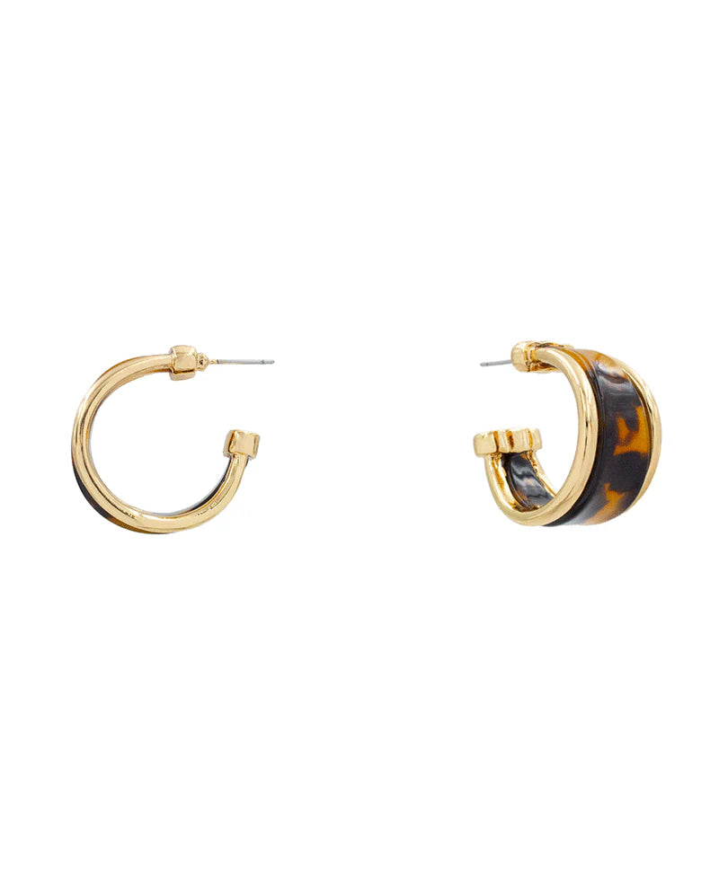 Tortoise Shell Hoops