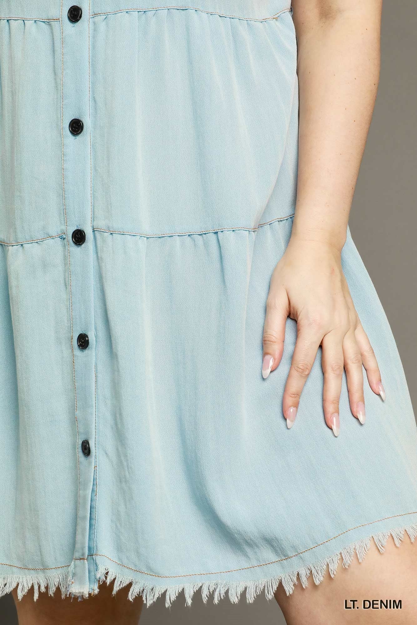 Denim Snow Button Up