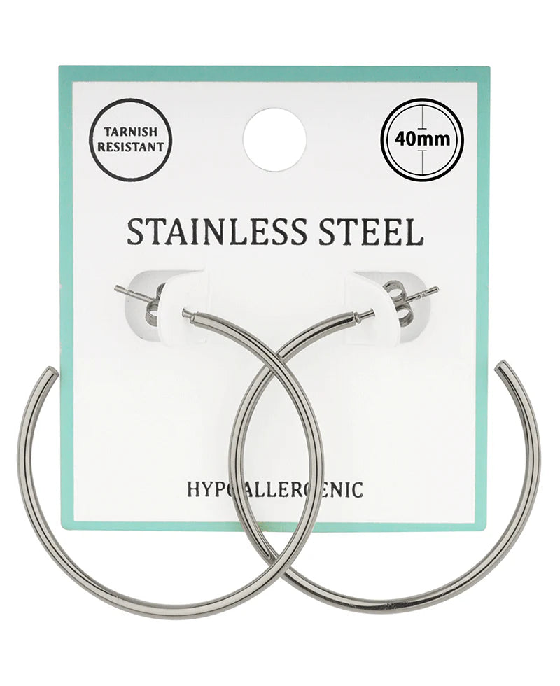 Signature Hoops in Silver