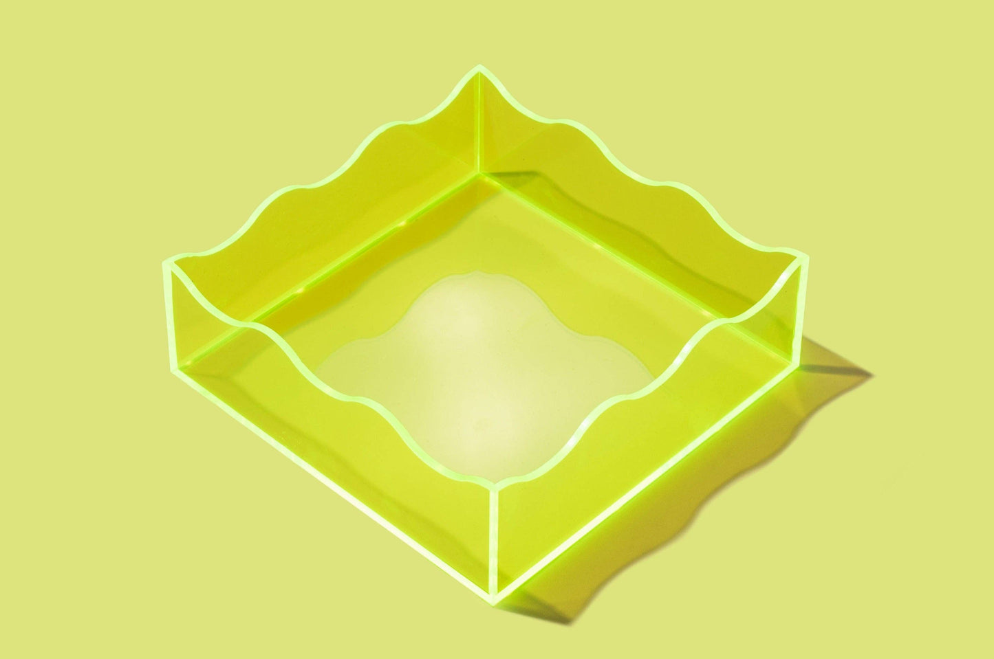 Wavy Acrylic Tray - Square - Assorted Colors