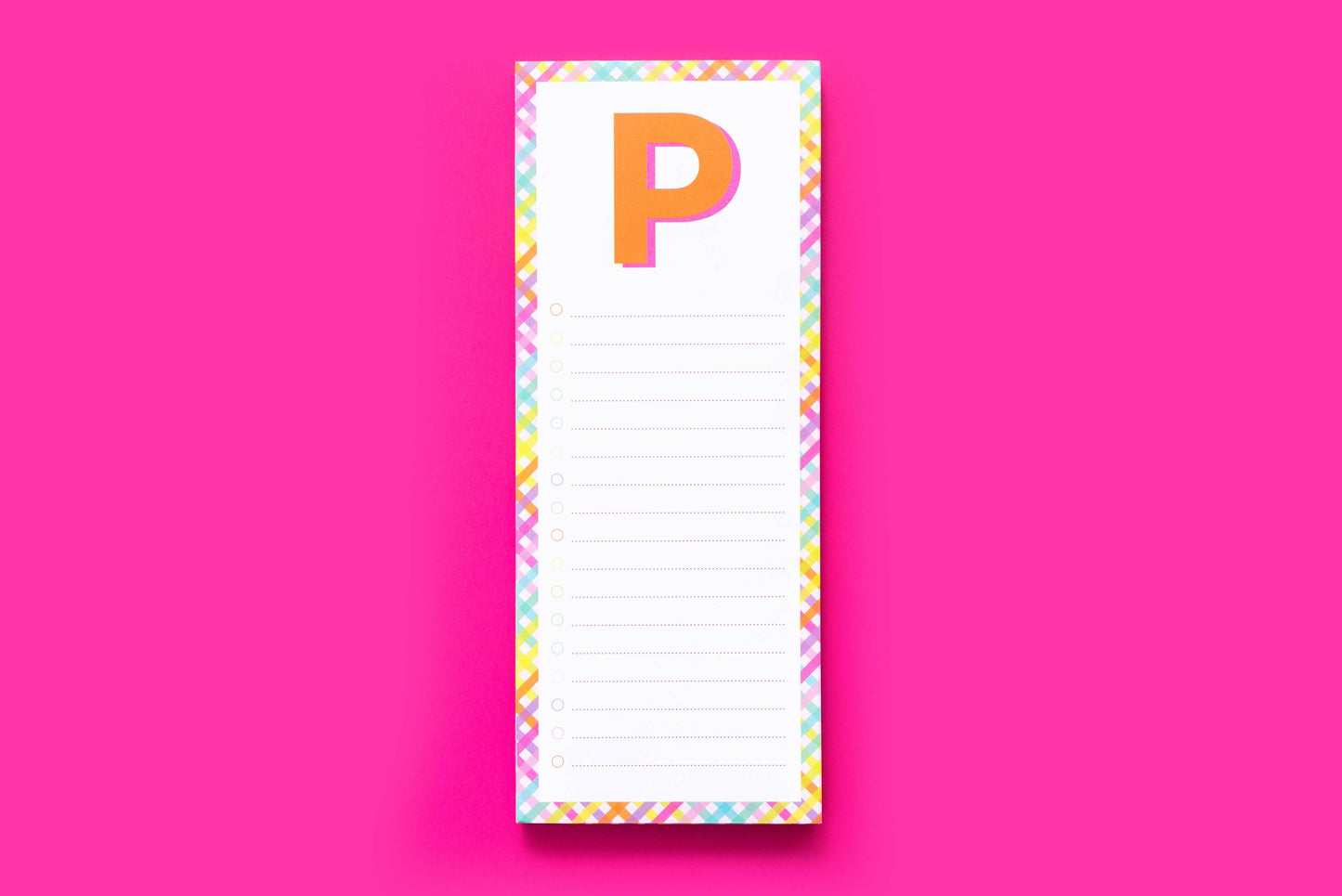 List Pad w/ Magnet - Letters A - Z - 100 Sheets - Each
