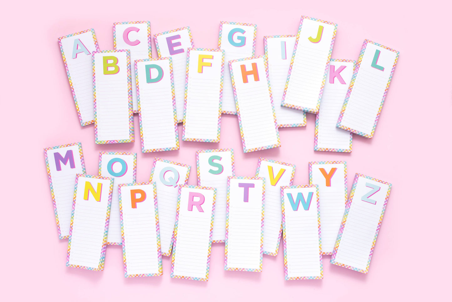 List Pad w/ Magnet - Letters A - Z - 100 Sheets - Each