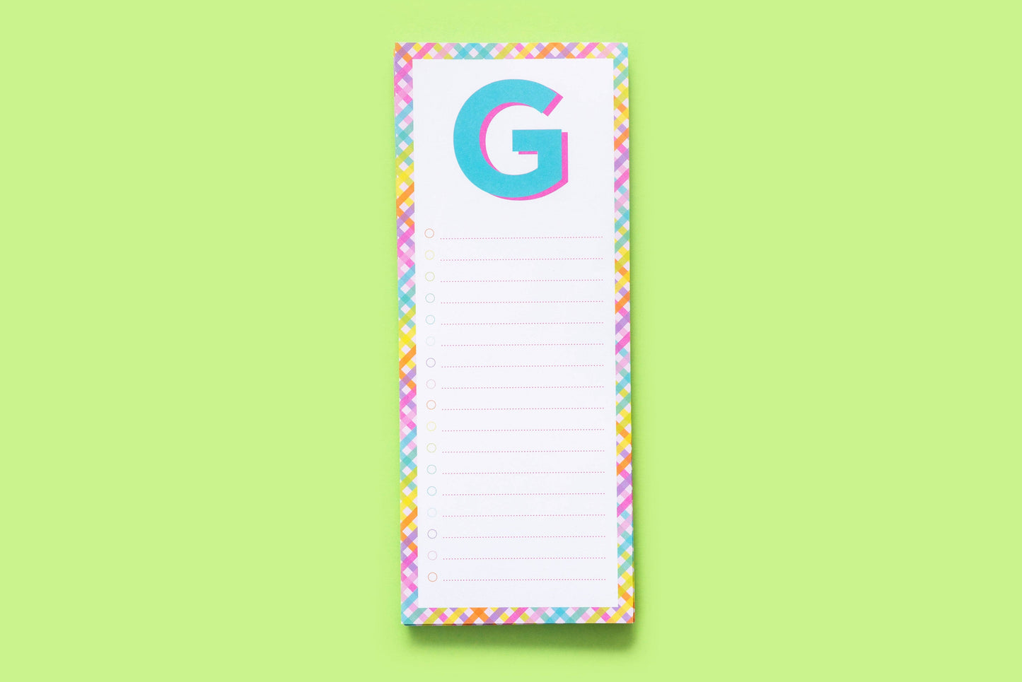 List Pad w/ Magnet - Letters A - Z - 100 Sheets - Each