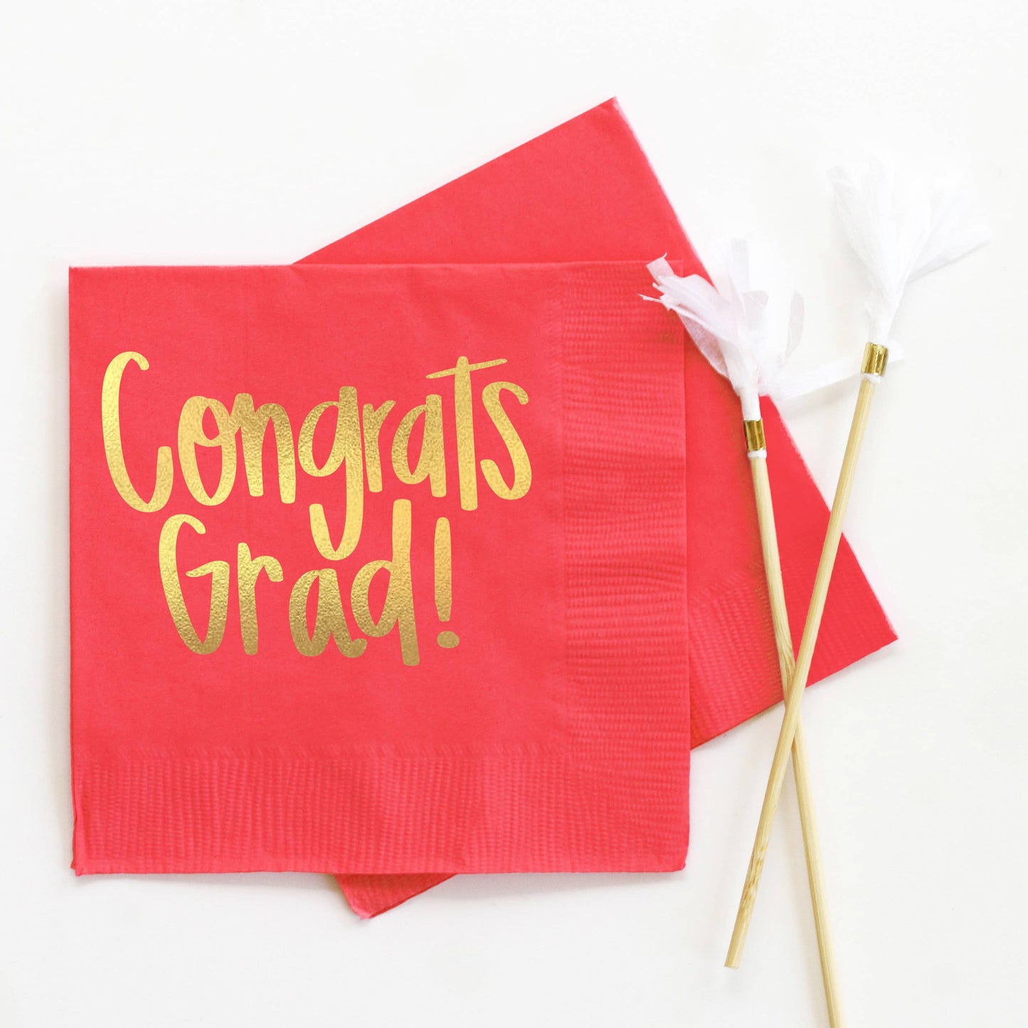 Congrats Grad Foil Cocktail Napkins