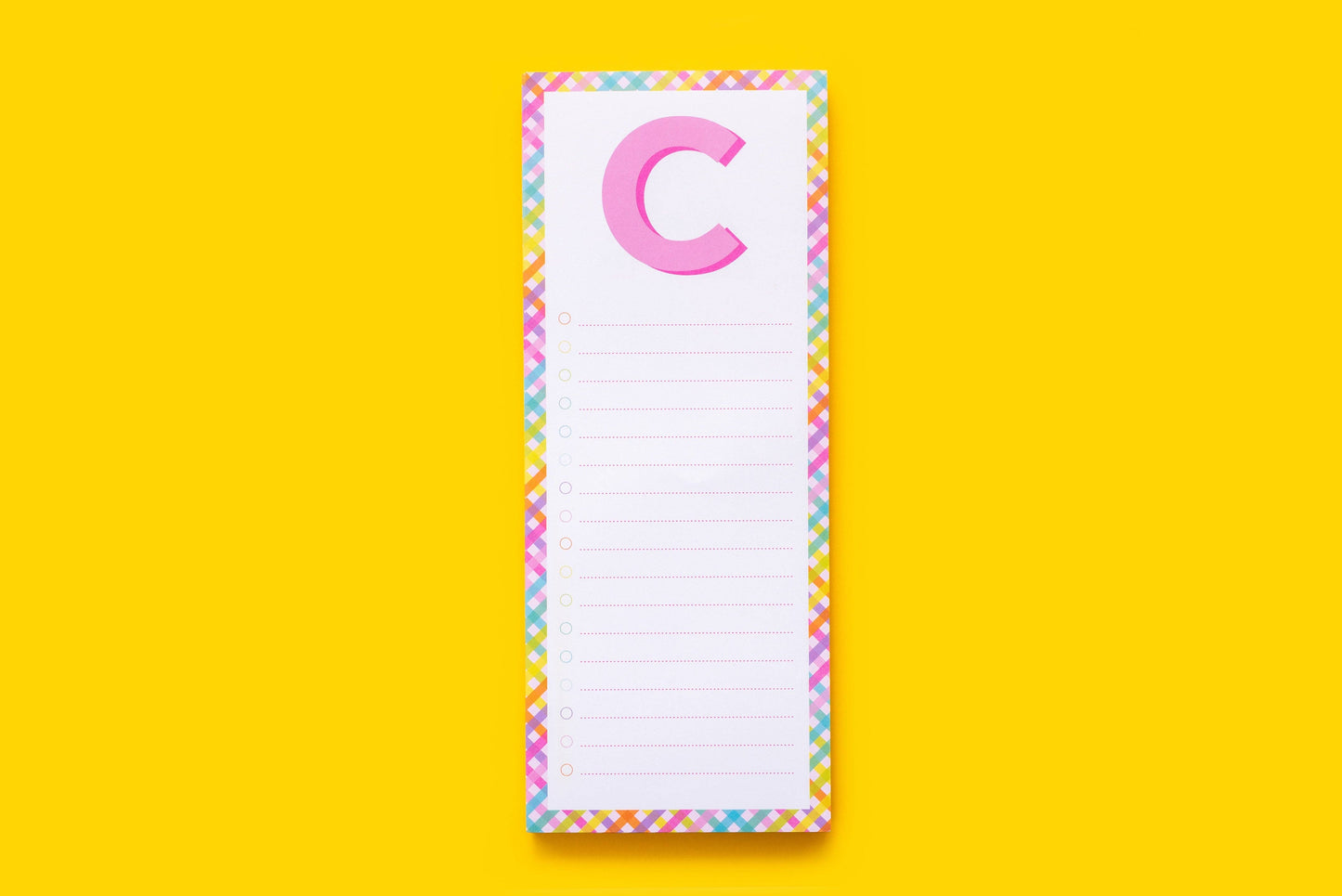 List Pad w/ Magnet - Letters A - Z - 100 Sheets - Each