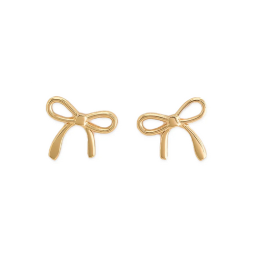 Bow Earrings in Gold