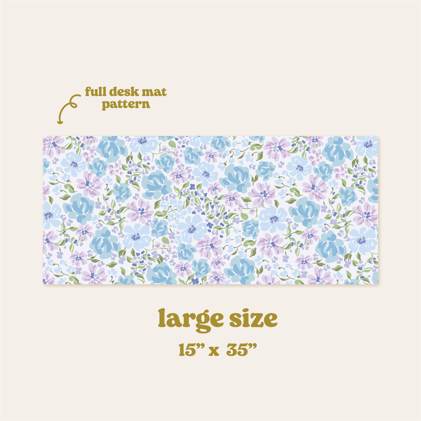 Style Station Desk Mat-Secret Garden Blue
