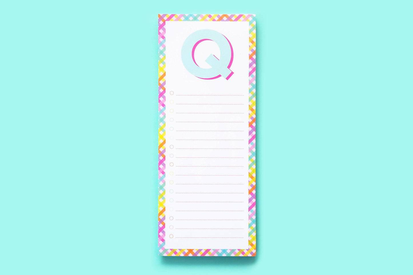 List Pad w/ Magnet - Letters A - Z - 100 Sheets - Each