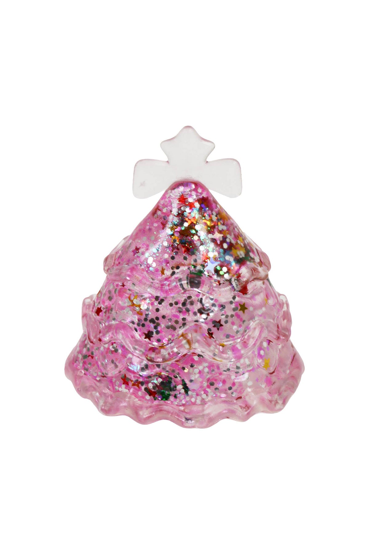 Christmas Tree Glittery Maltose Filled TPR Squishy