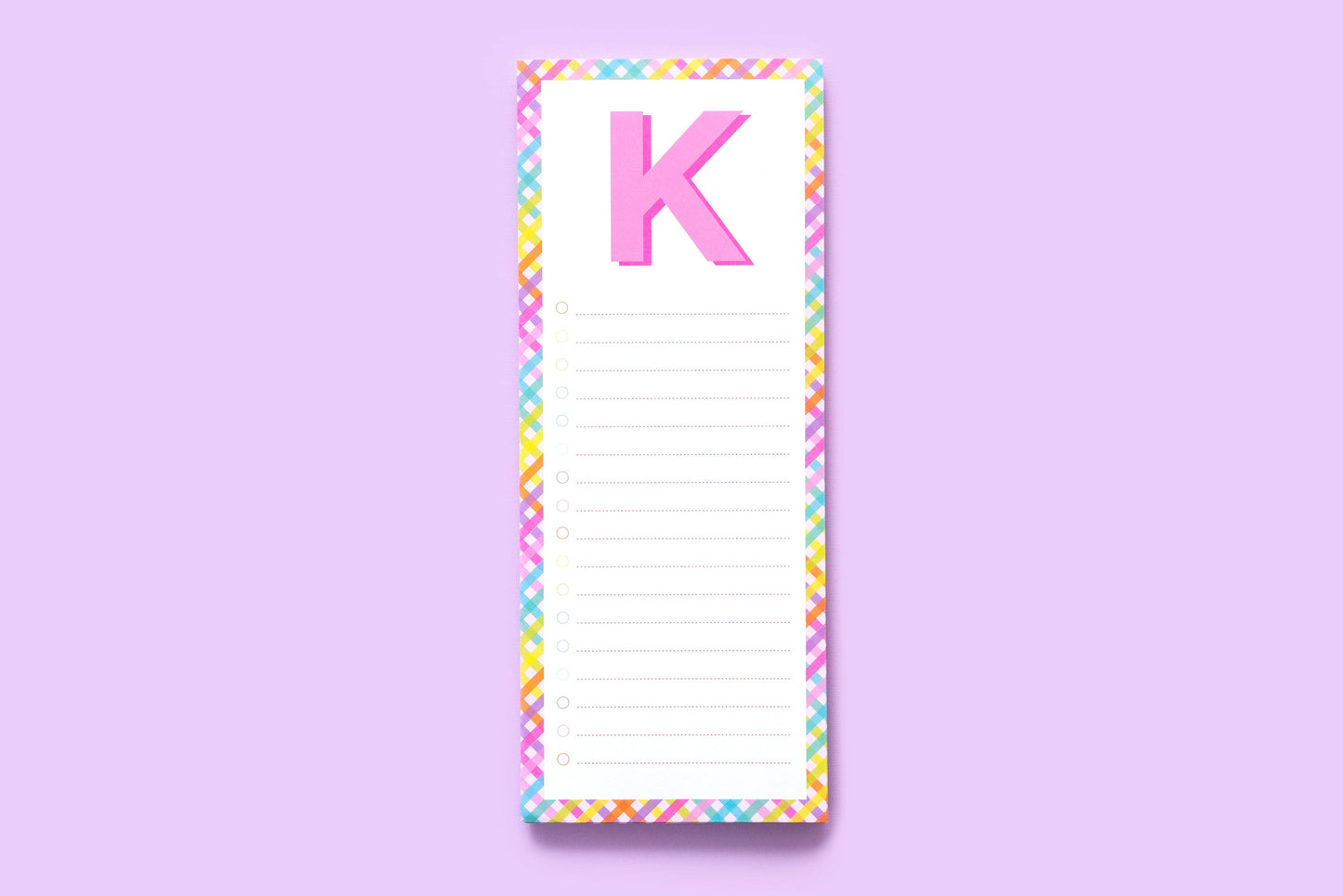 List Pad w/ Magnet - Letters A - Z - 100 Sheets - Each