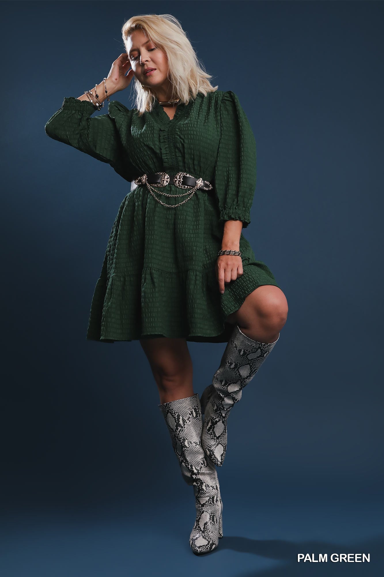 Sagebrush Ruffle Dress