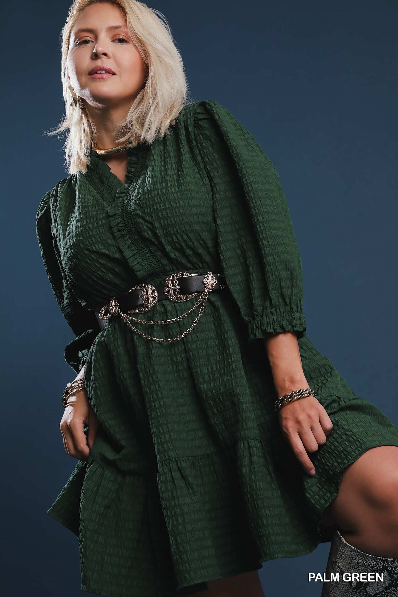 Sagebrush Ruffle Dress