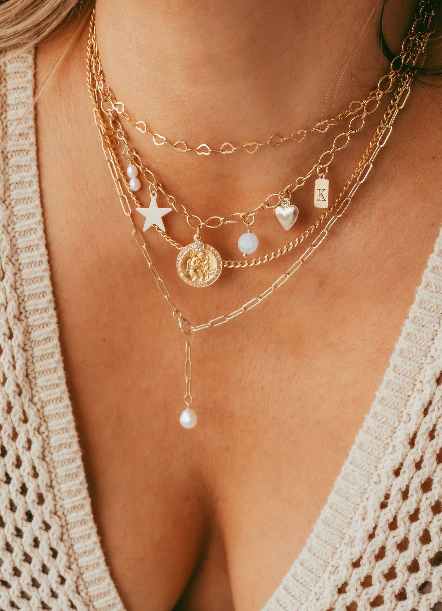 Sweetheart Heart Layering Necklace