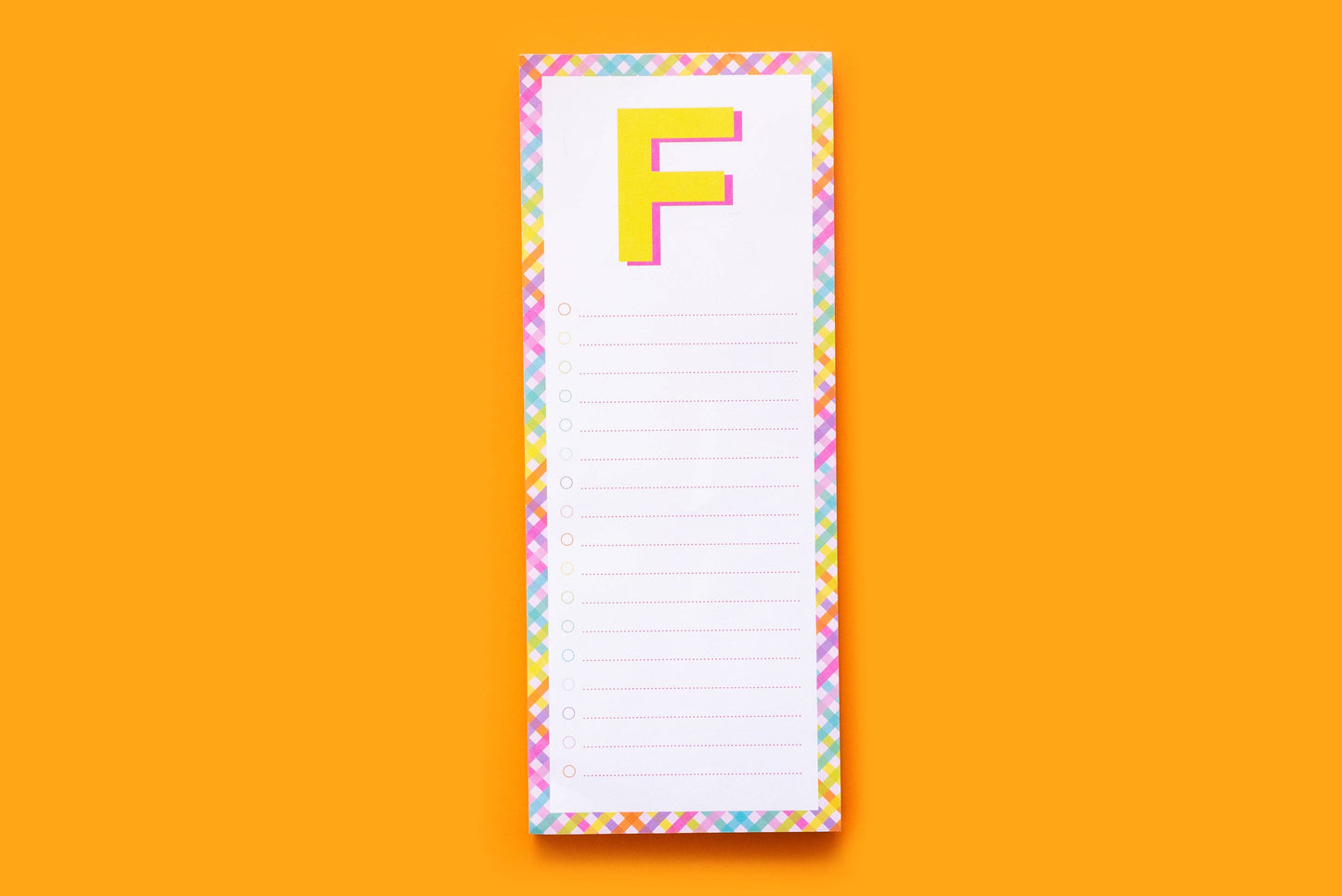List Pad w/ Magnet - Letters A - Z - 100 Sheets - Each