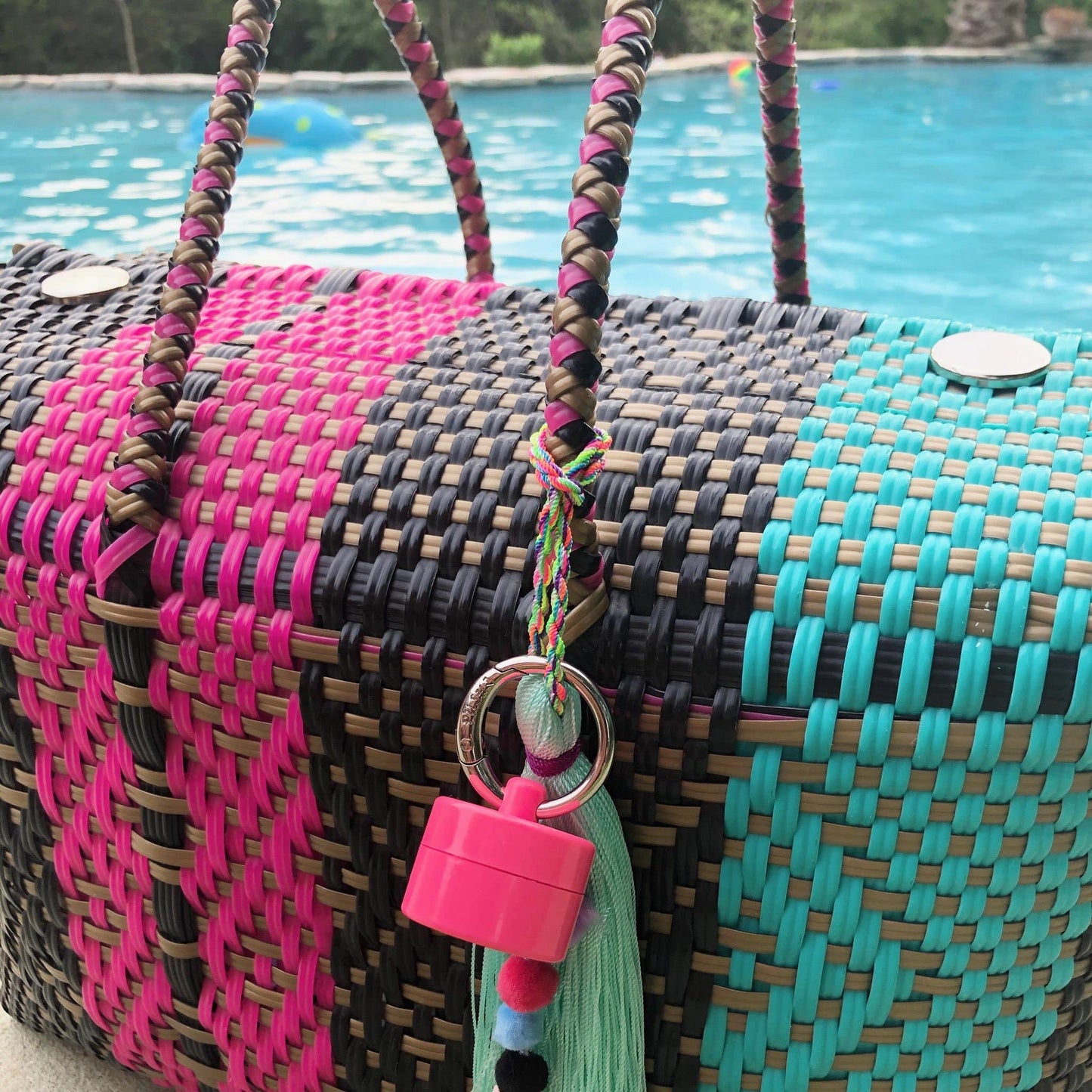 Pink Lion Latch Jewelry/Pill Tote