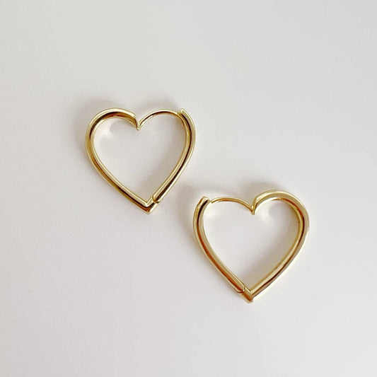 Heart Hoops Earrings