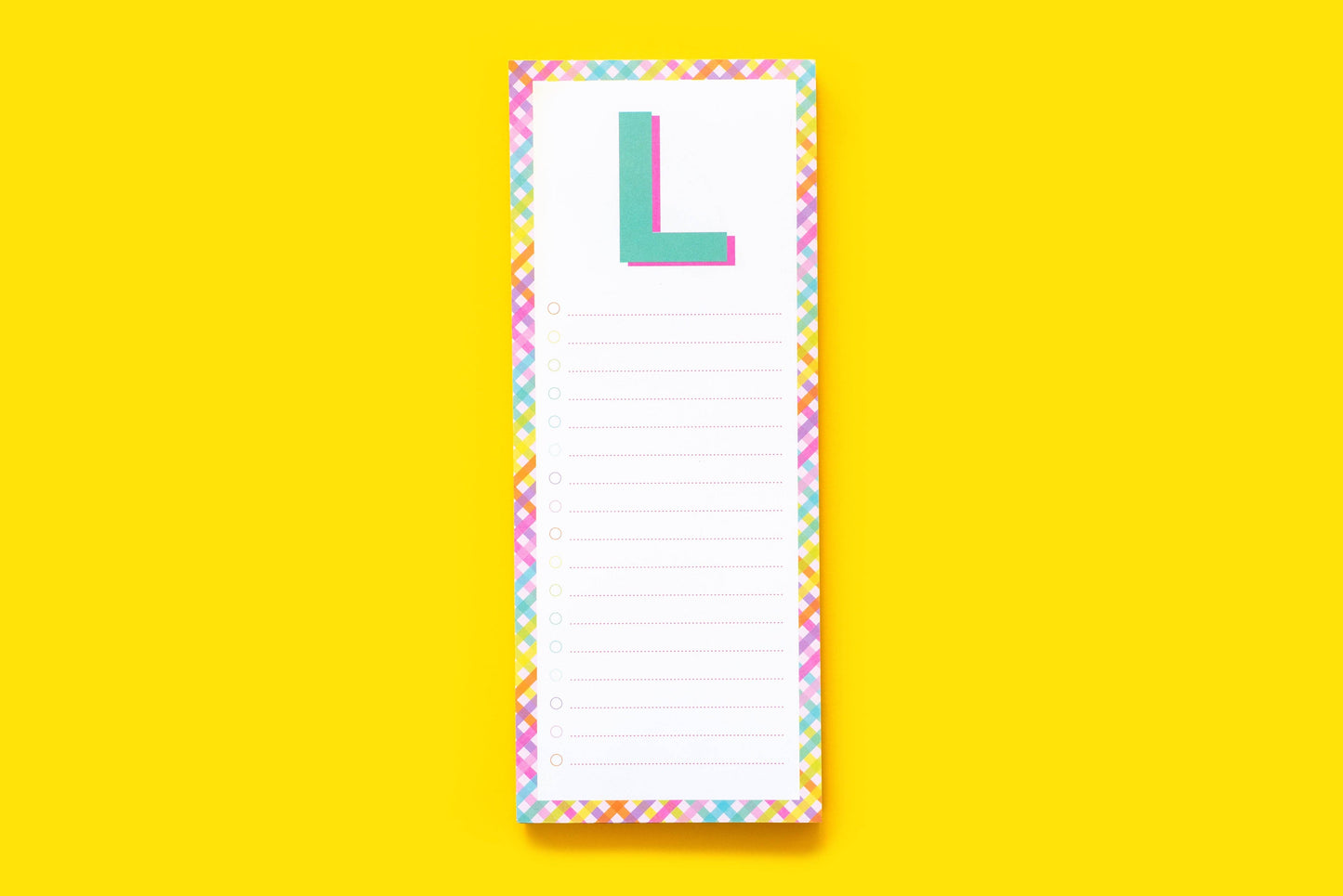 List Pad w/ Magnet - Letters A - Z - 100 Sheets - Each