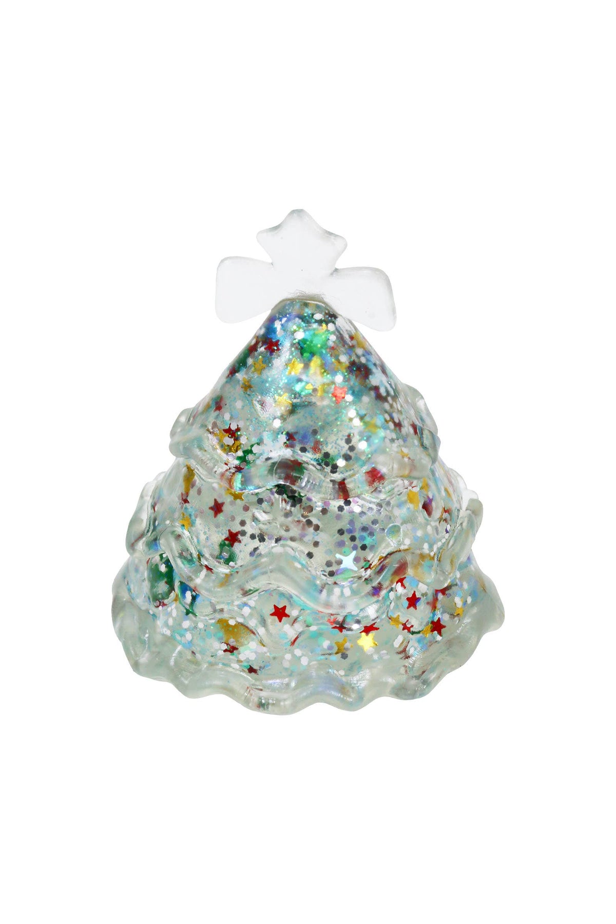 Christmas Tree Glittery Maltose Filled TPR Squishy