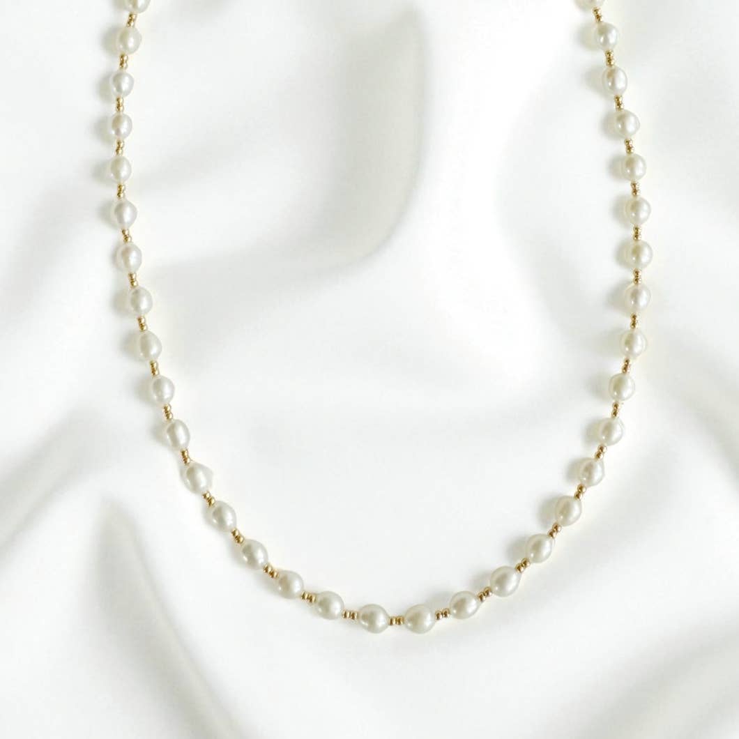 Freshwater Pearl Beaded Necklace