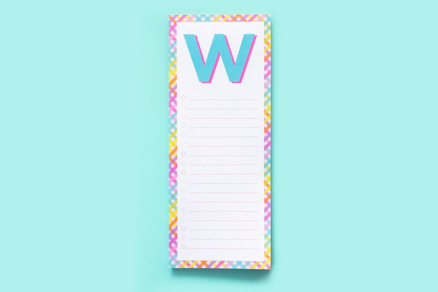 List Pad w/ Magnet - Letters A - Z - 100 Sheets - Each