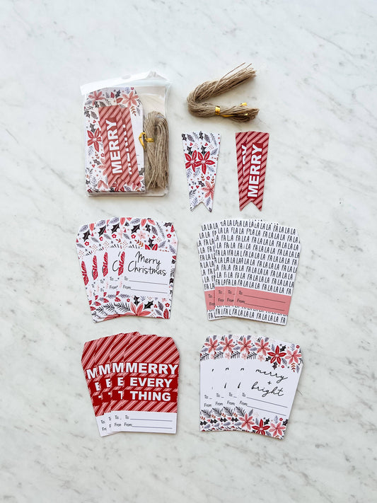 Floral Tags - Set of 20