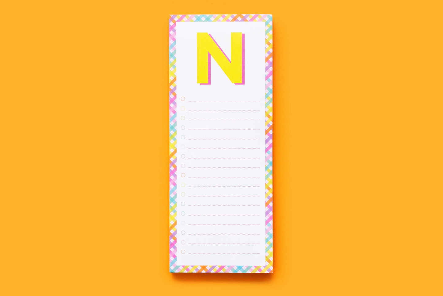List Pad w/ Magnet - Letters A - Z - 100 Sheets - Each