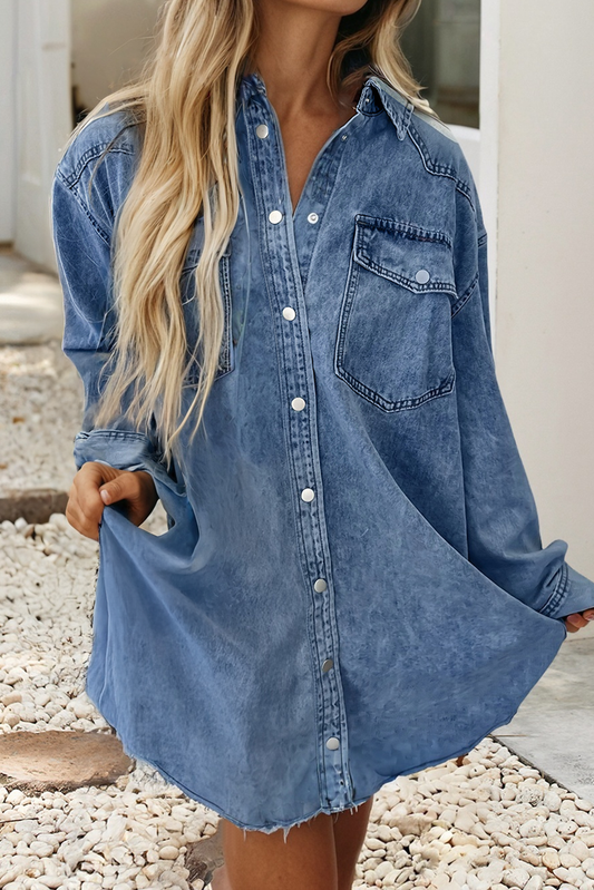 Denim Loose Shirt Dress