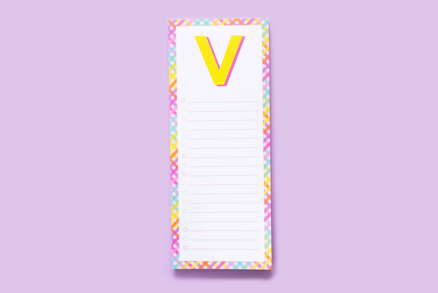 List Pad w/ Magnet - Letters A - Z - 100 Sheets - Each
