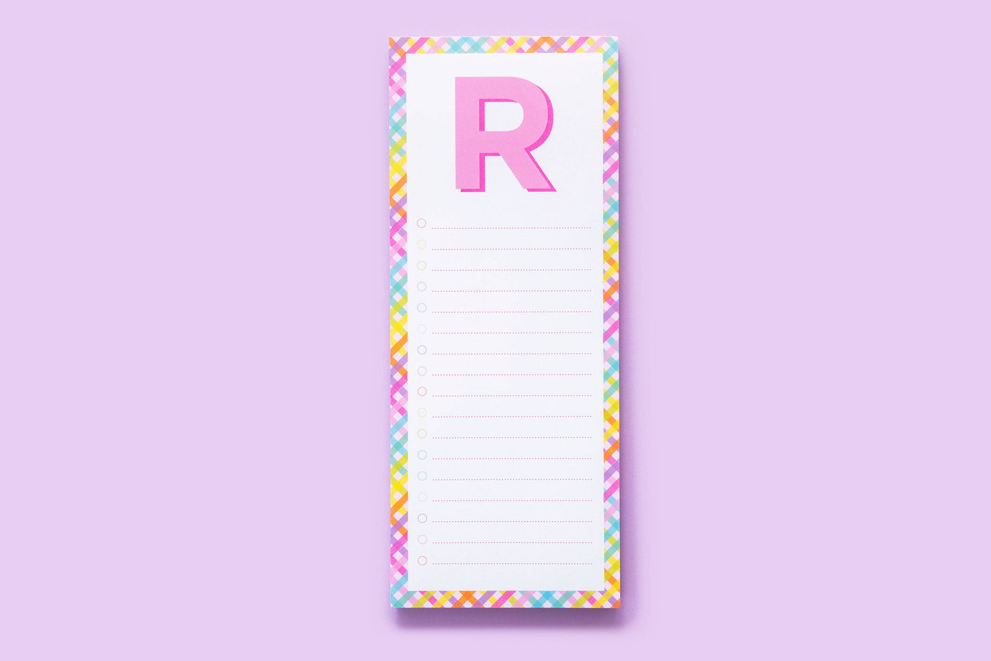 List Pad w/ Magnet - Letters A - Z - 100 Sheets - Each
