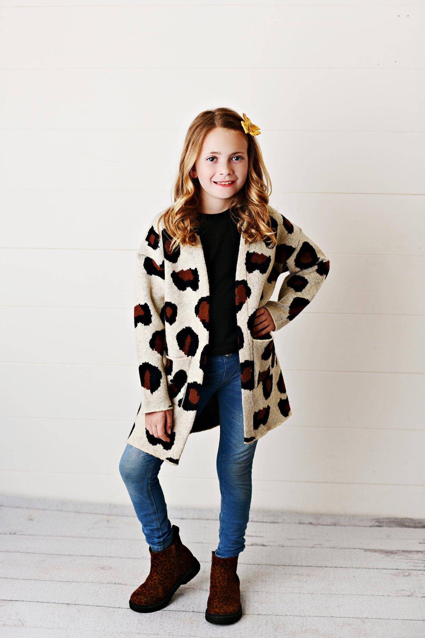 Fall Leopard Pocket Sweater