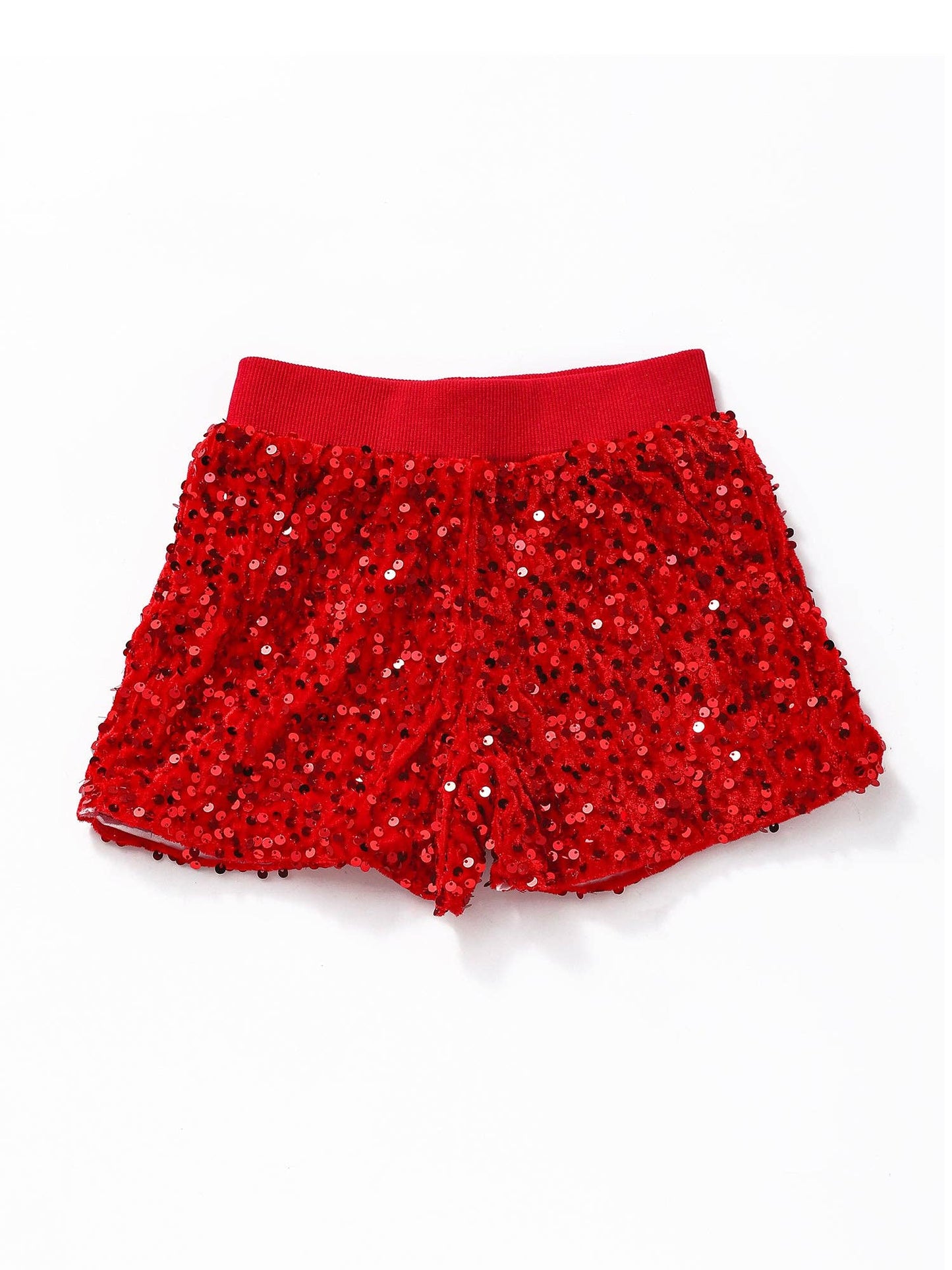 Game Day Red Sequin Shorts