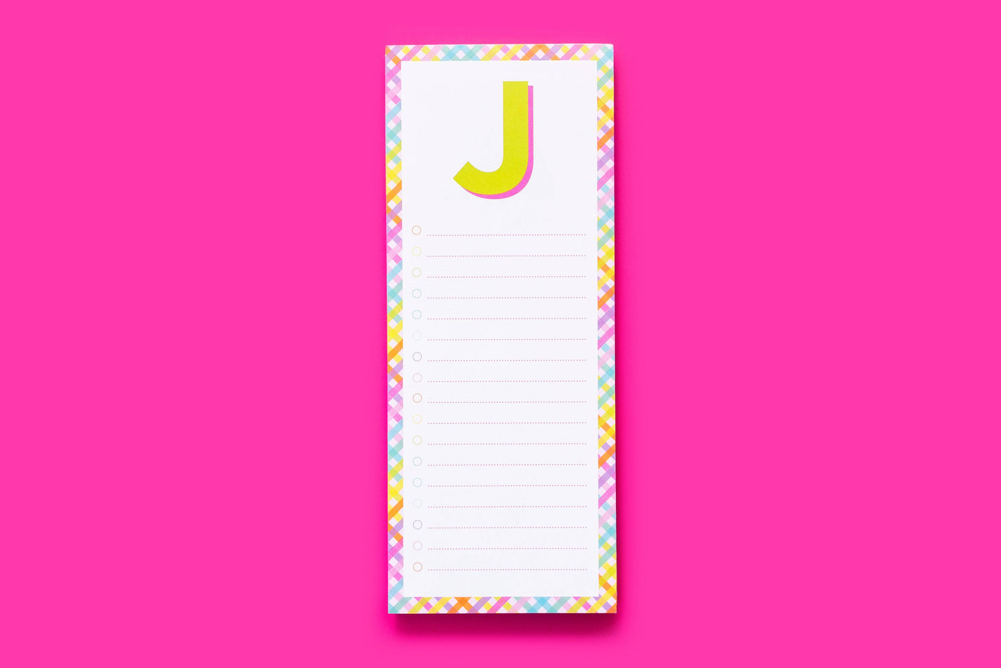 List Pad w/ Magnet - Letters A - Z - 100 Sheets - Each