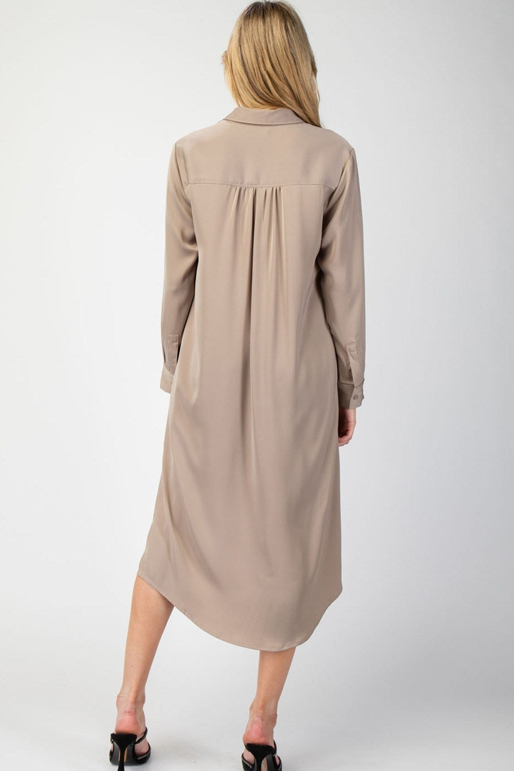 Evening Haze Button Dress