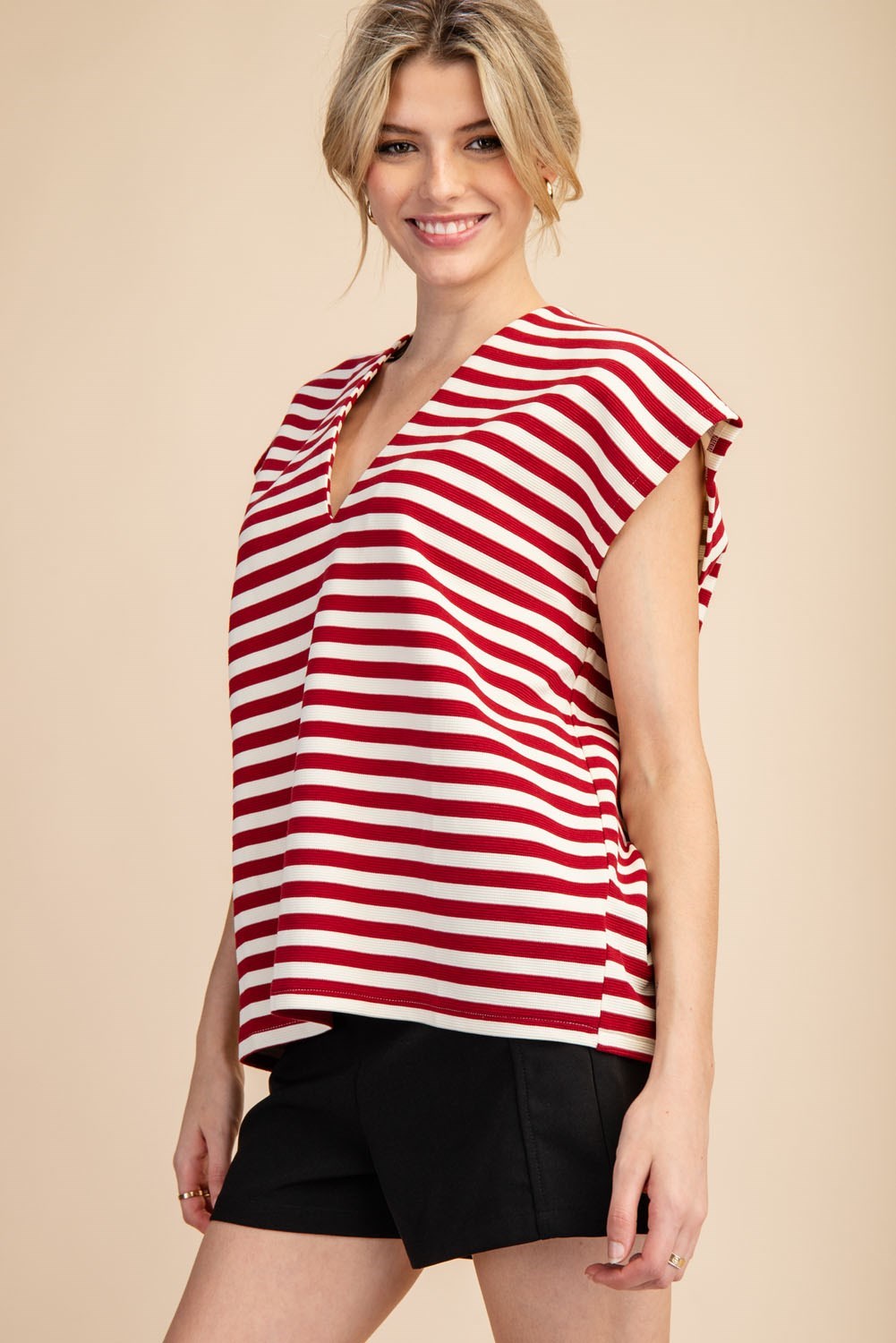 Scarlet Stripes Top