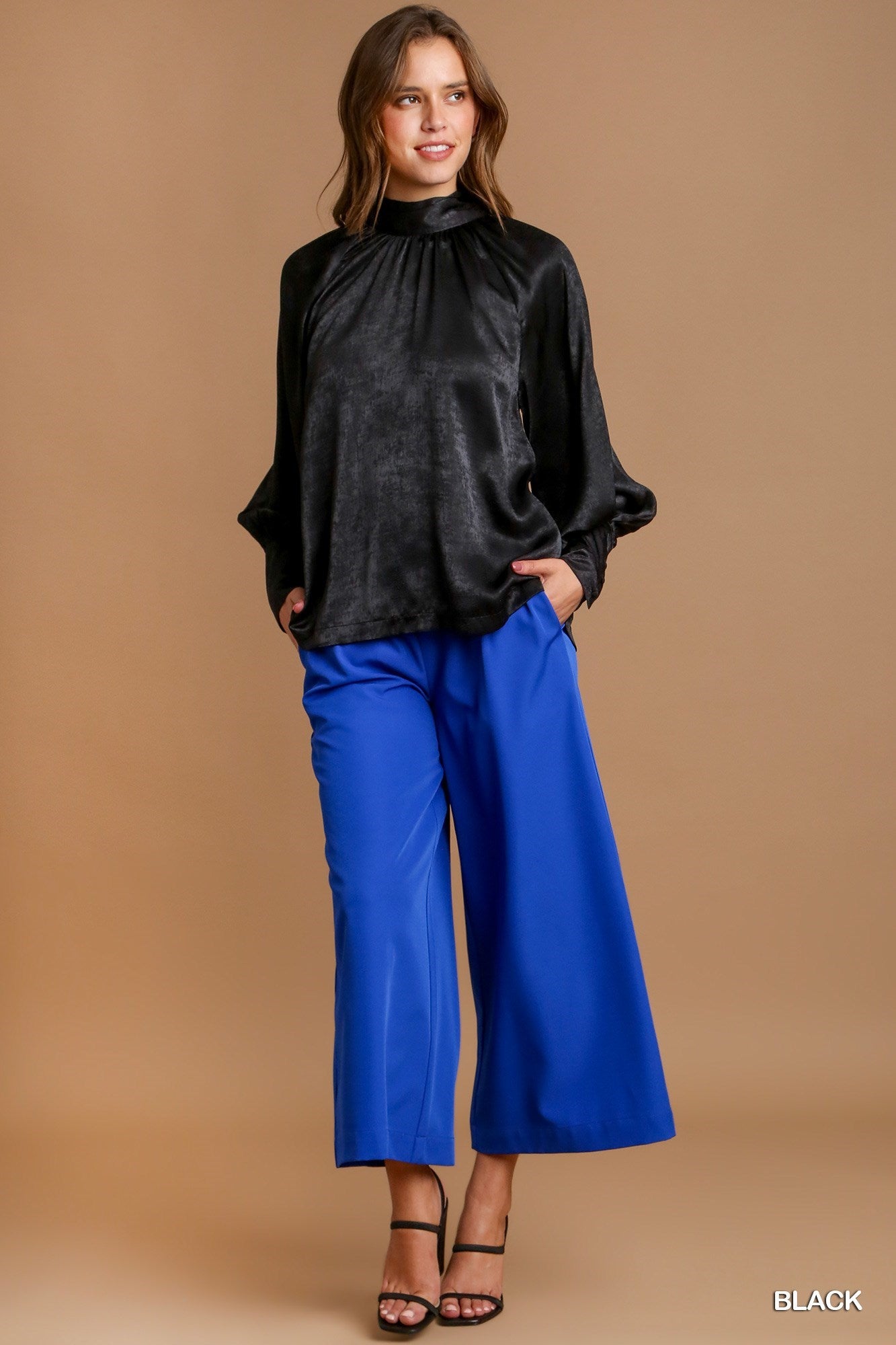 Tie the Night Satin Blouse