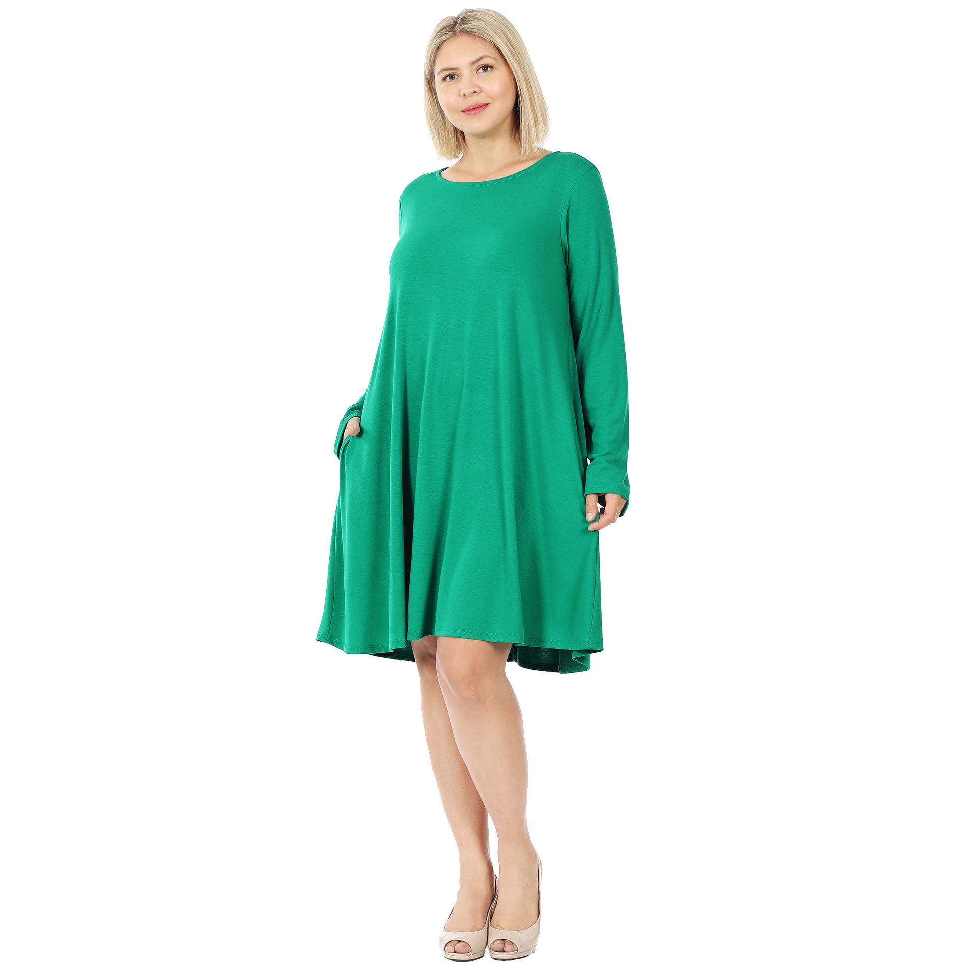 Flow & Go Pocket Dress in Green - 2X Flow & Go Pocket Dress in Green - 2X