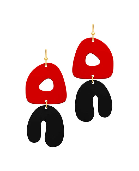 Red Horizon Earrings