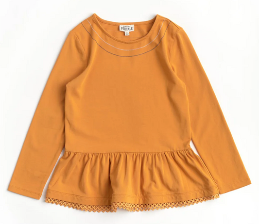 Stay Golden Peplum Top